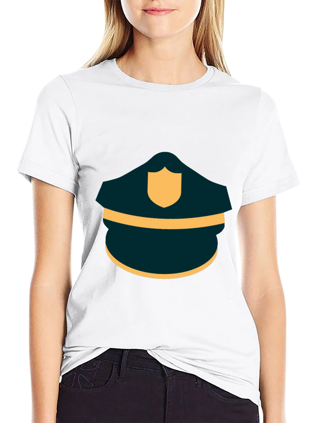 Police Hat Graphic T-Shirt