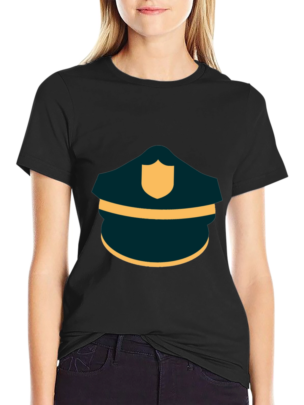 Police Hat Graphic T-Shirt