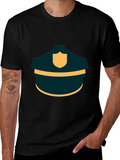 Police Hat Graphic T-Shirt