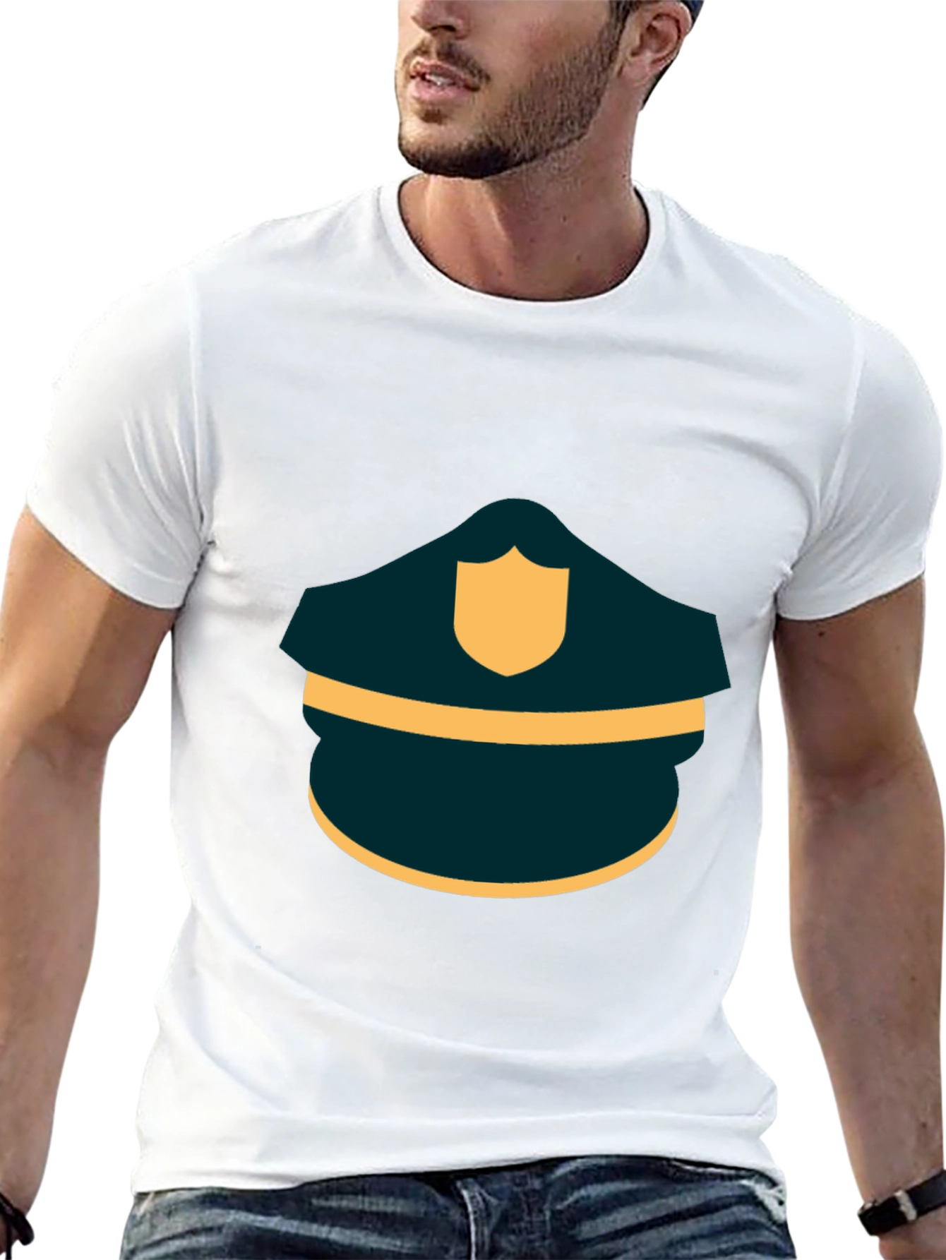 Police Hat Graphic T-Shirt