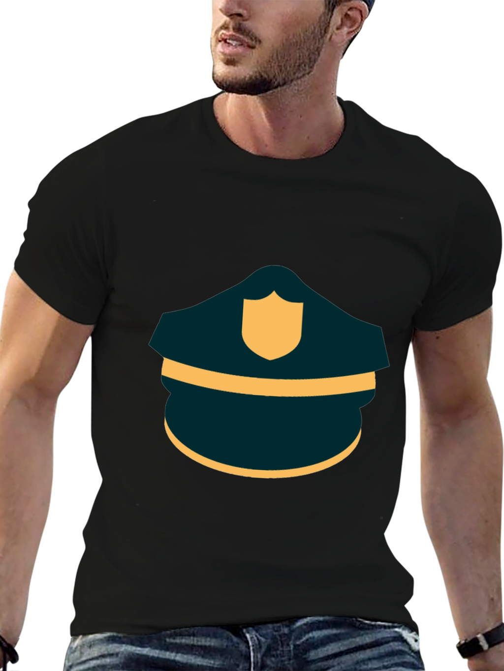 Police Hat Graphic T-Shirt