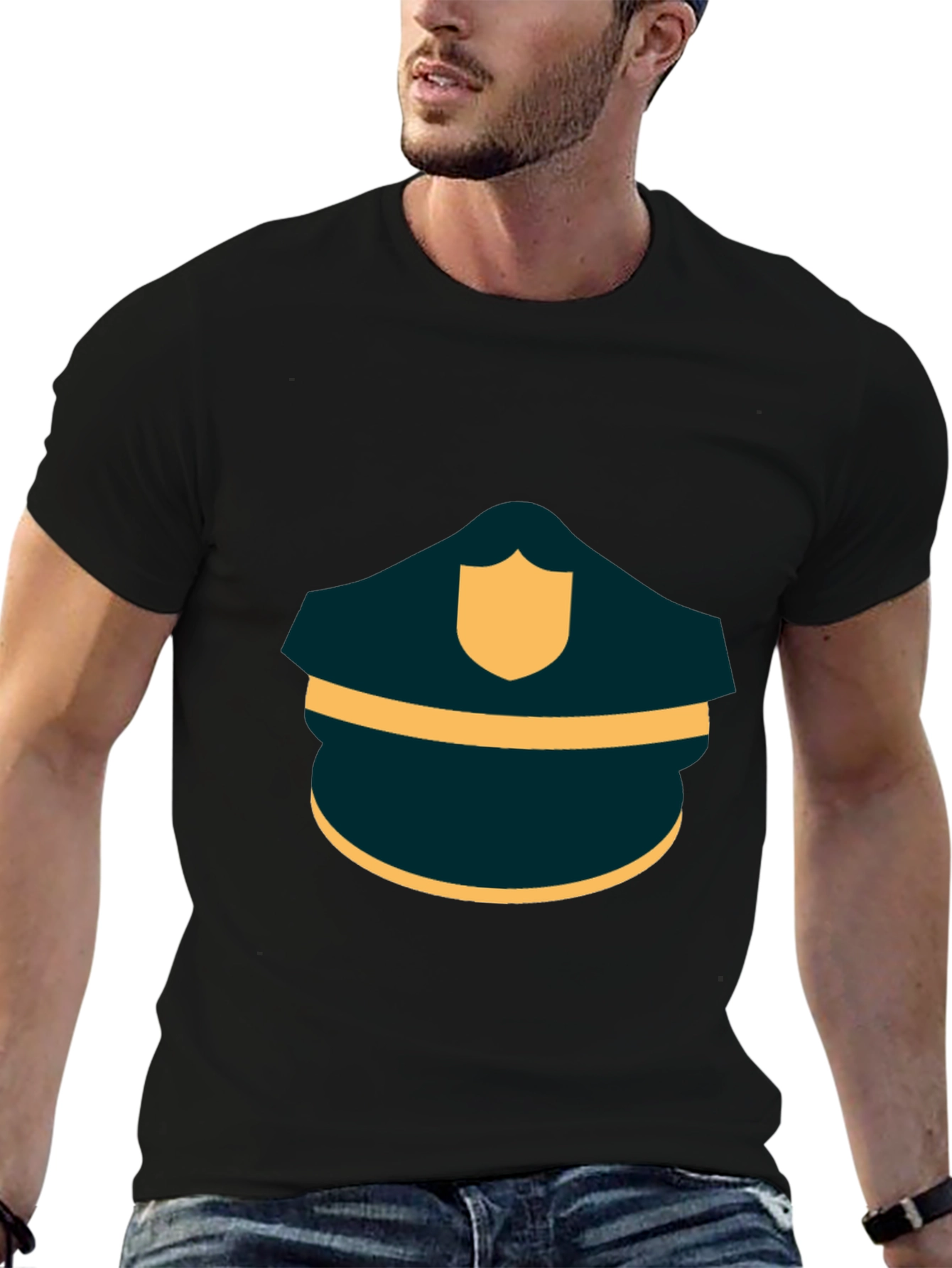 Police Hat Graphic T-Shirt