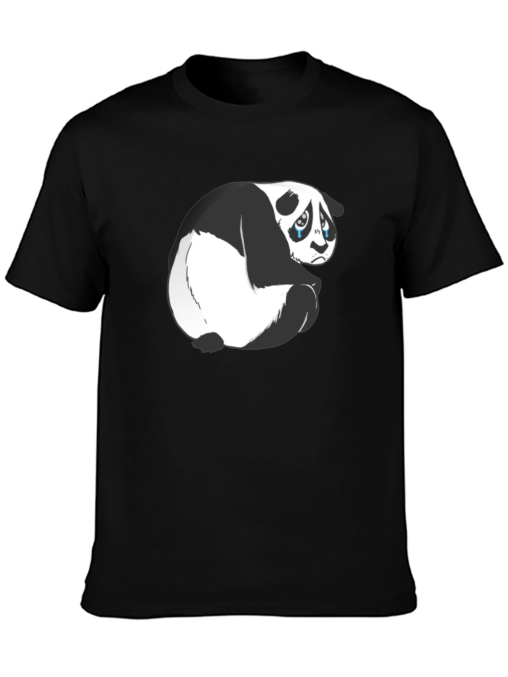 Sad Panda Graphic T-Shirt - Black