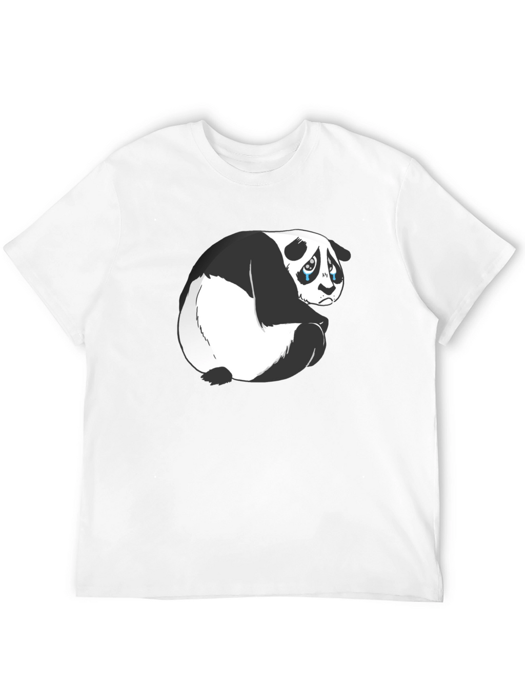 Sad Panda Graphic T-Shirt - Black