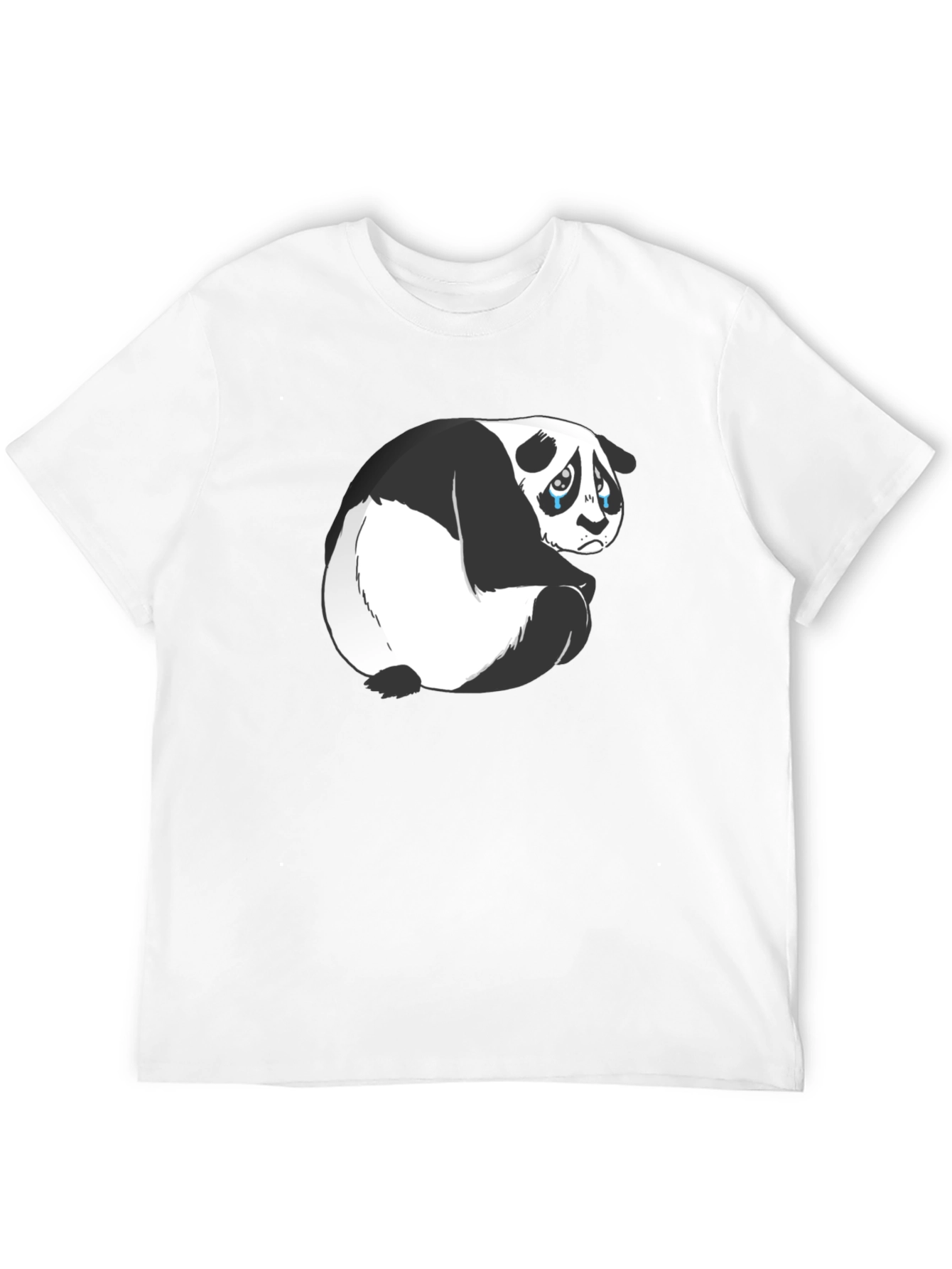 Sad Panda Graphic T-Shirt - Black