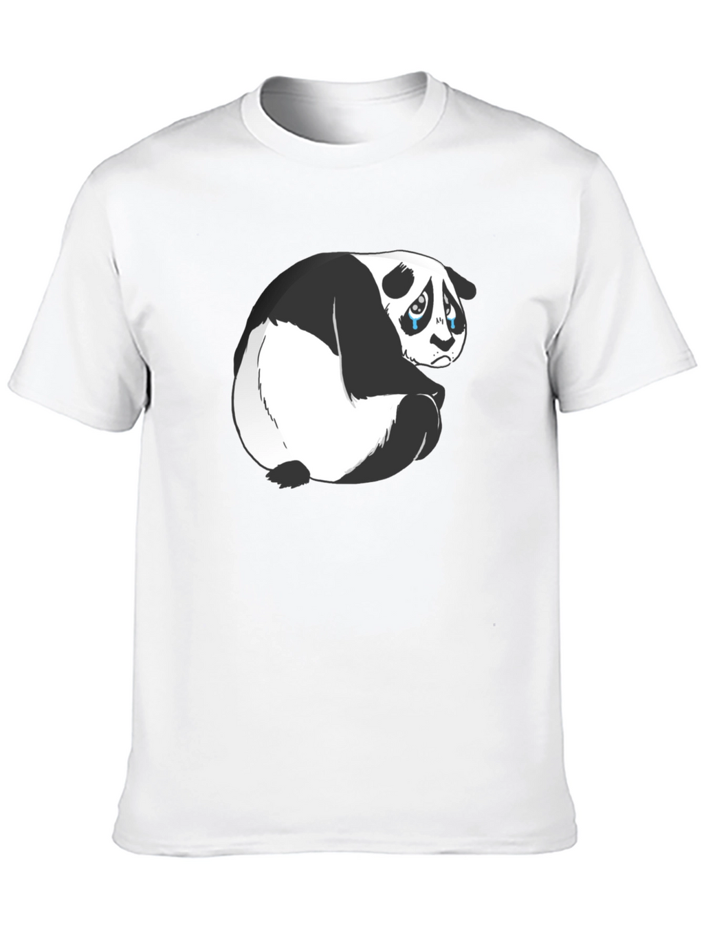 Sad Panda Graphic T-Shirt - Black