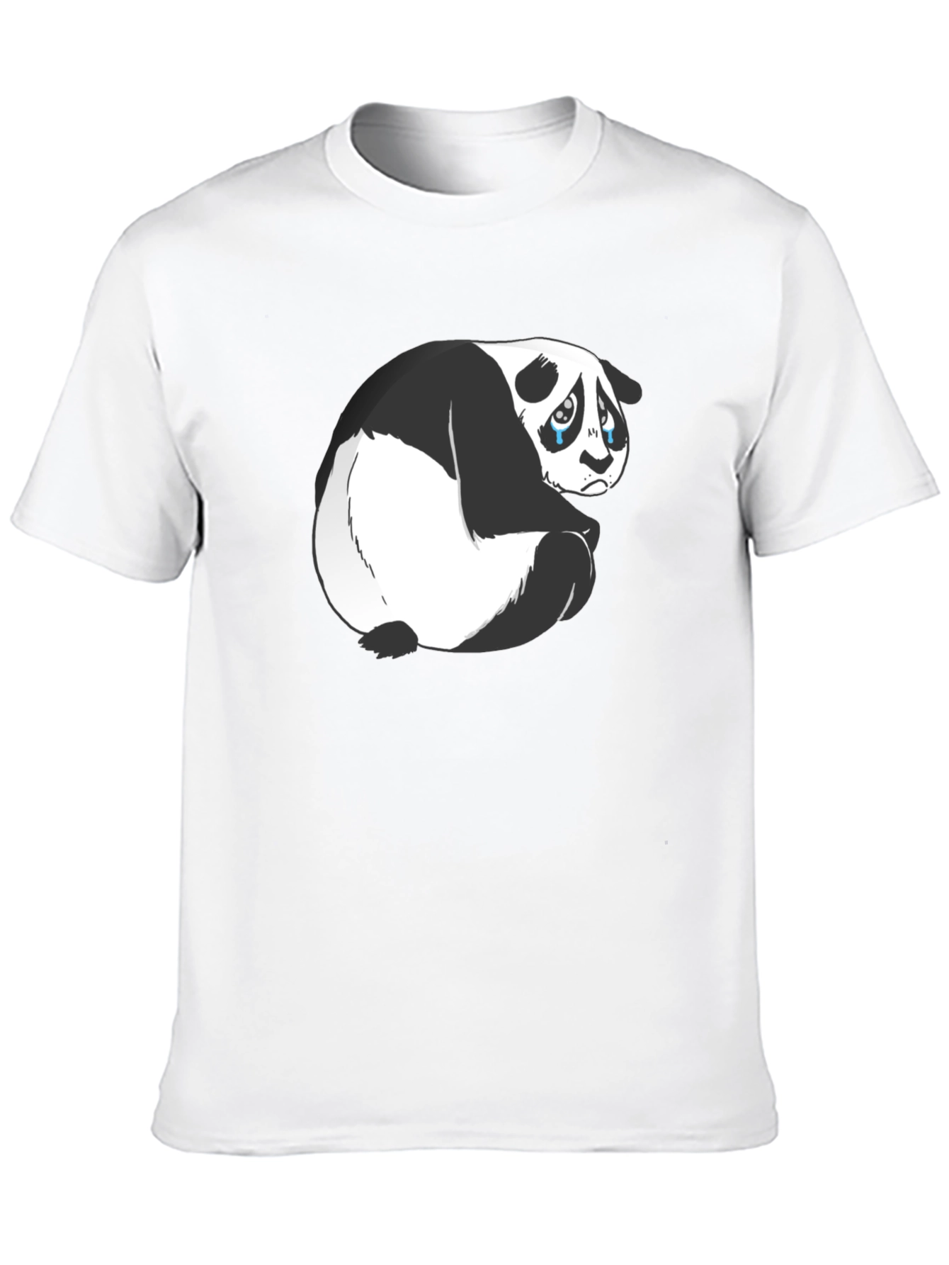 Sad Panda Graphic T-Shirt - Black