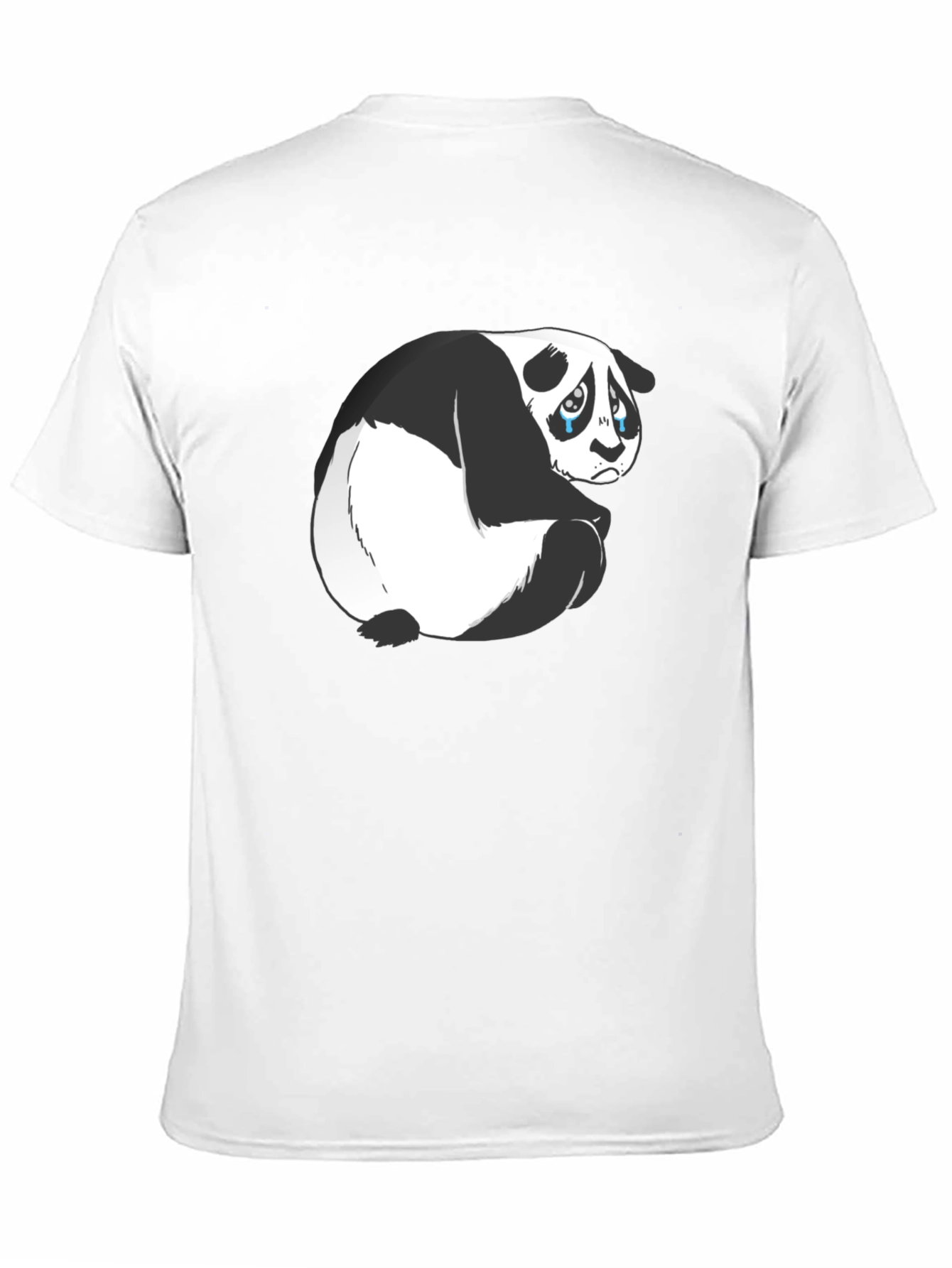 Sad Panda Graphic T-Shirt - Black