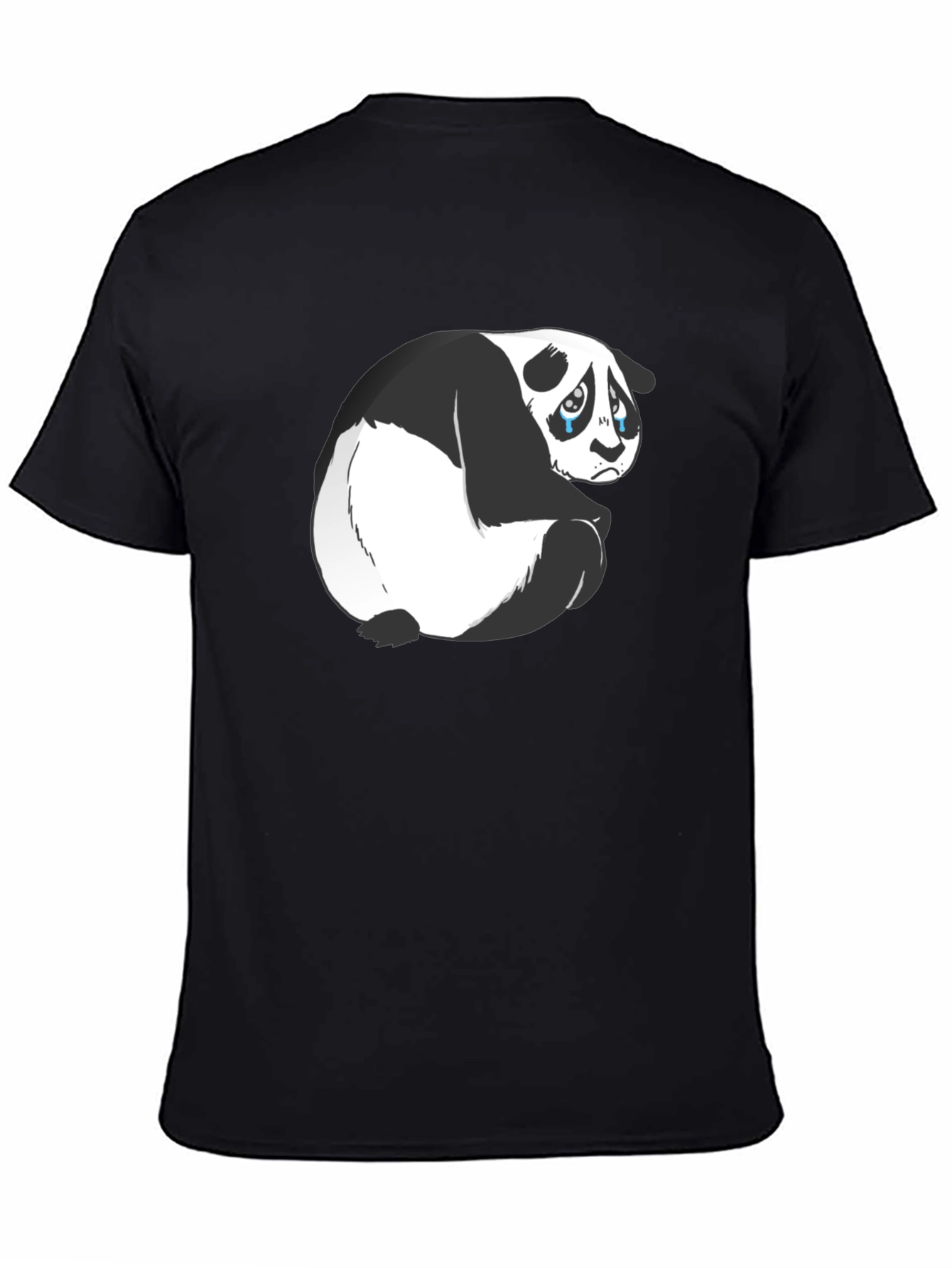 Sad Panda Graphic T-Shirt - Black