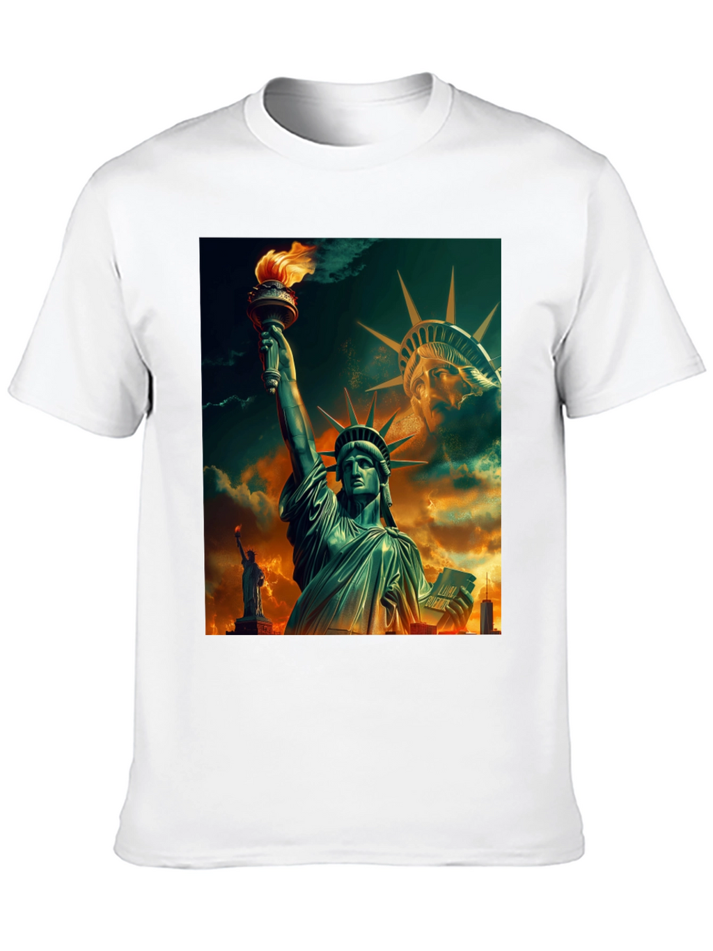Statue of Liberty Graphic Black T-Shirt