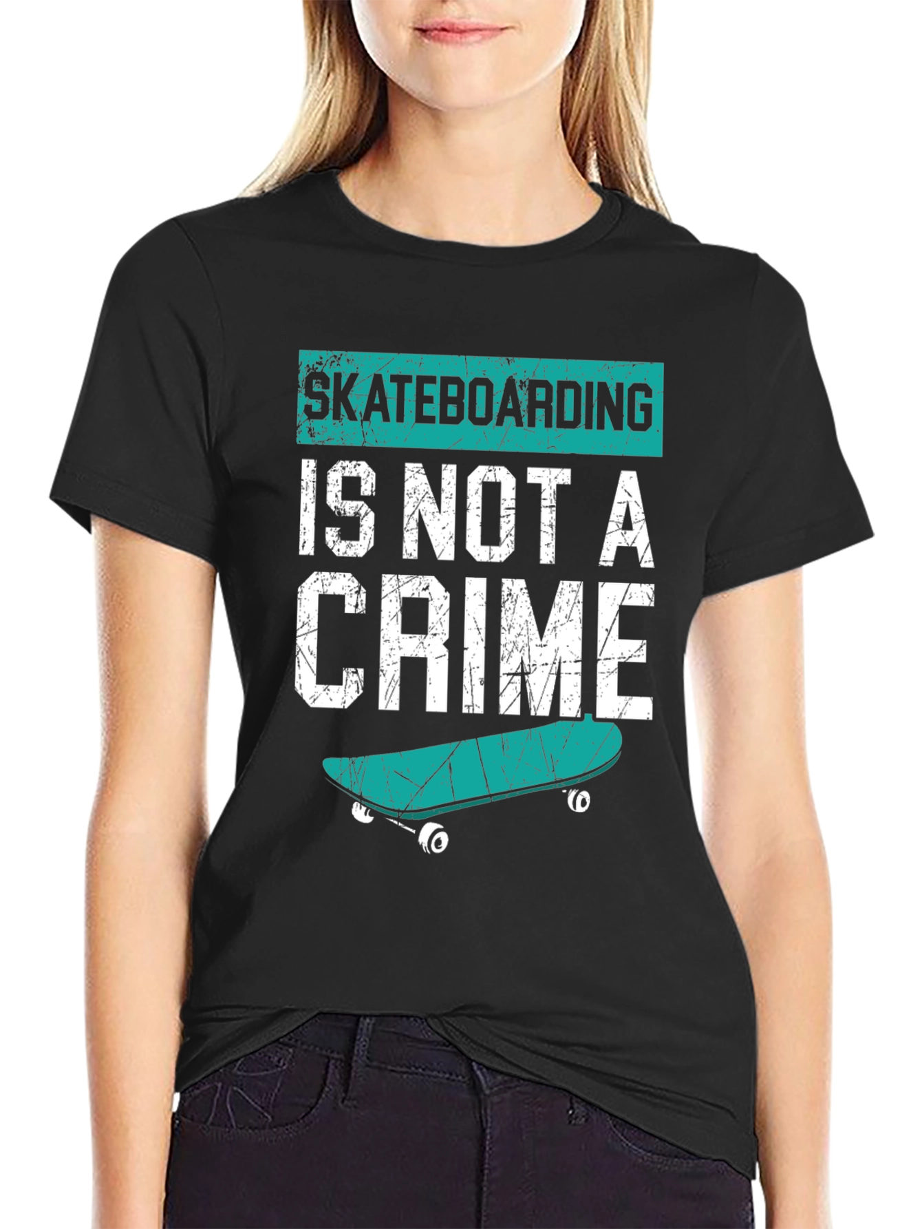 Skateboarding Is Not A Crime T-Shirt