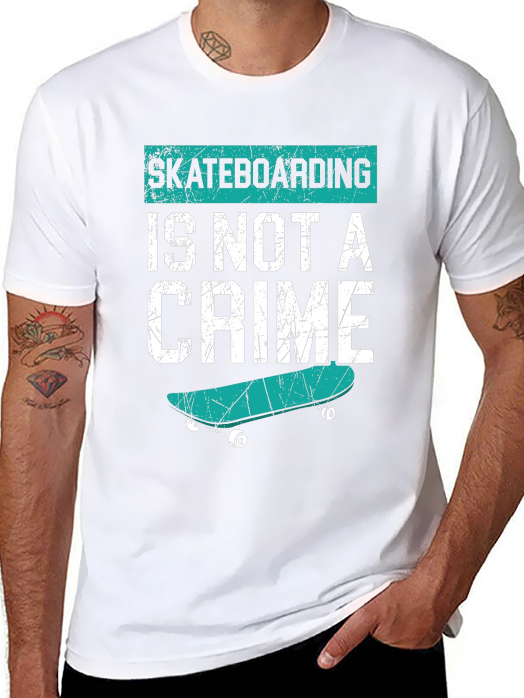 Skateboarding Is Not A Crime T-Shirt