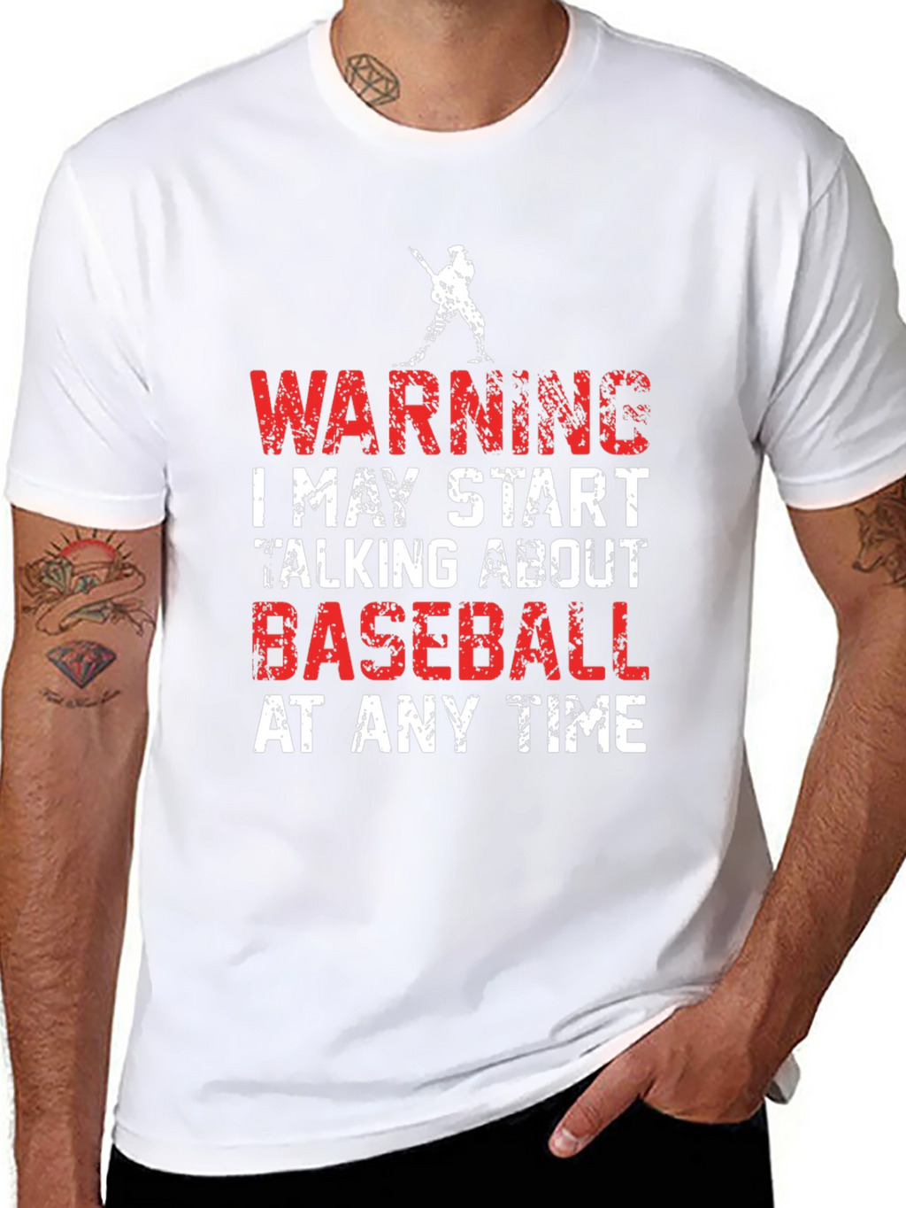 Warning Baseball Graphic Tee