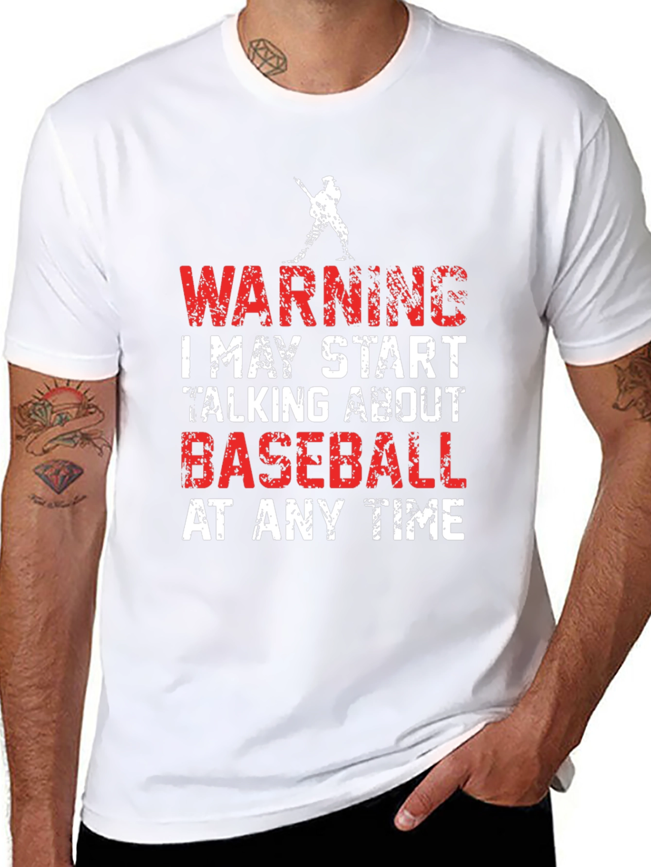Warning Baseball Graphic Tee