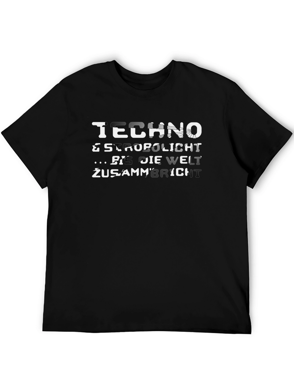 Techno & Strobolicht Mens Black T-Shirt