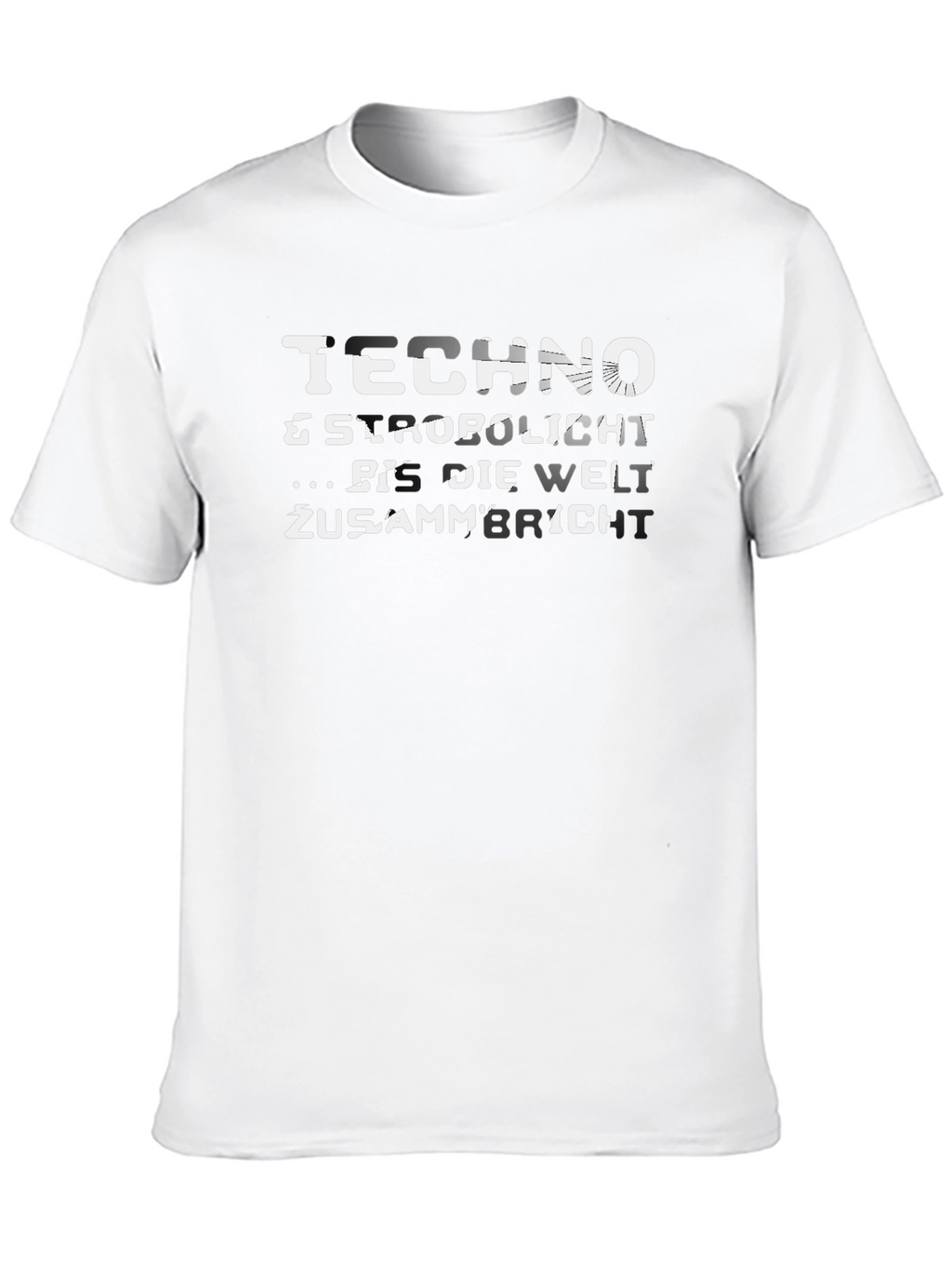 Techno & Strobolicht Mens Black T-Shirt