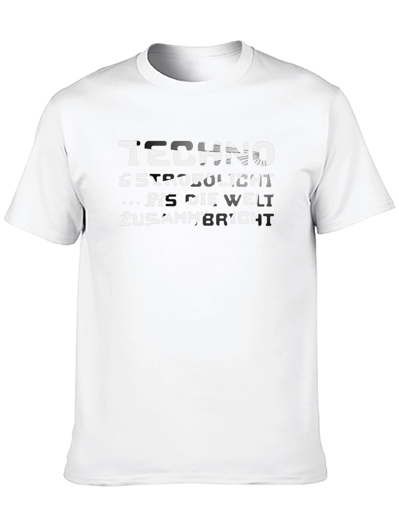 Techno & Strobolicht Mens Black T-Shirt