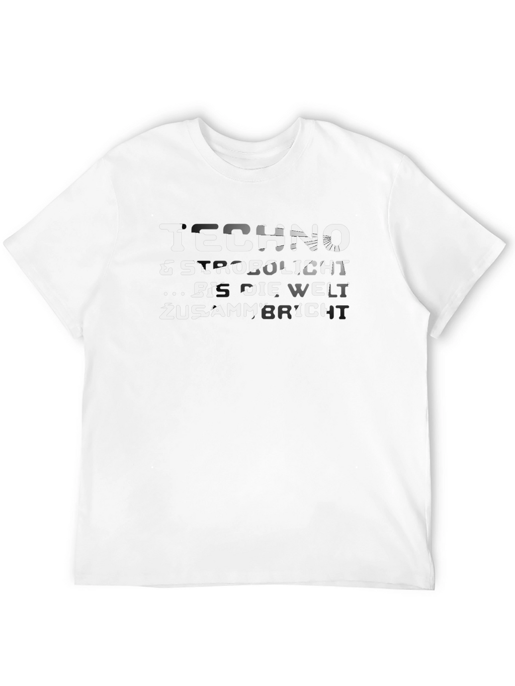 Techno & Strobolicht Mens Black T-Shirt