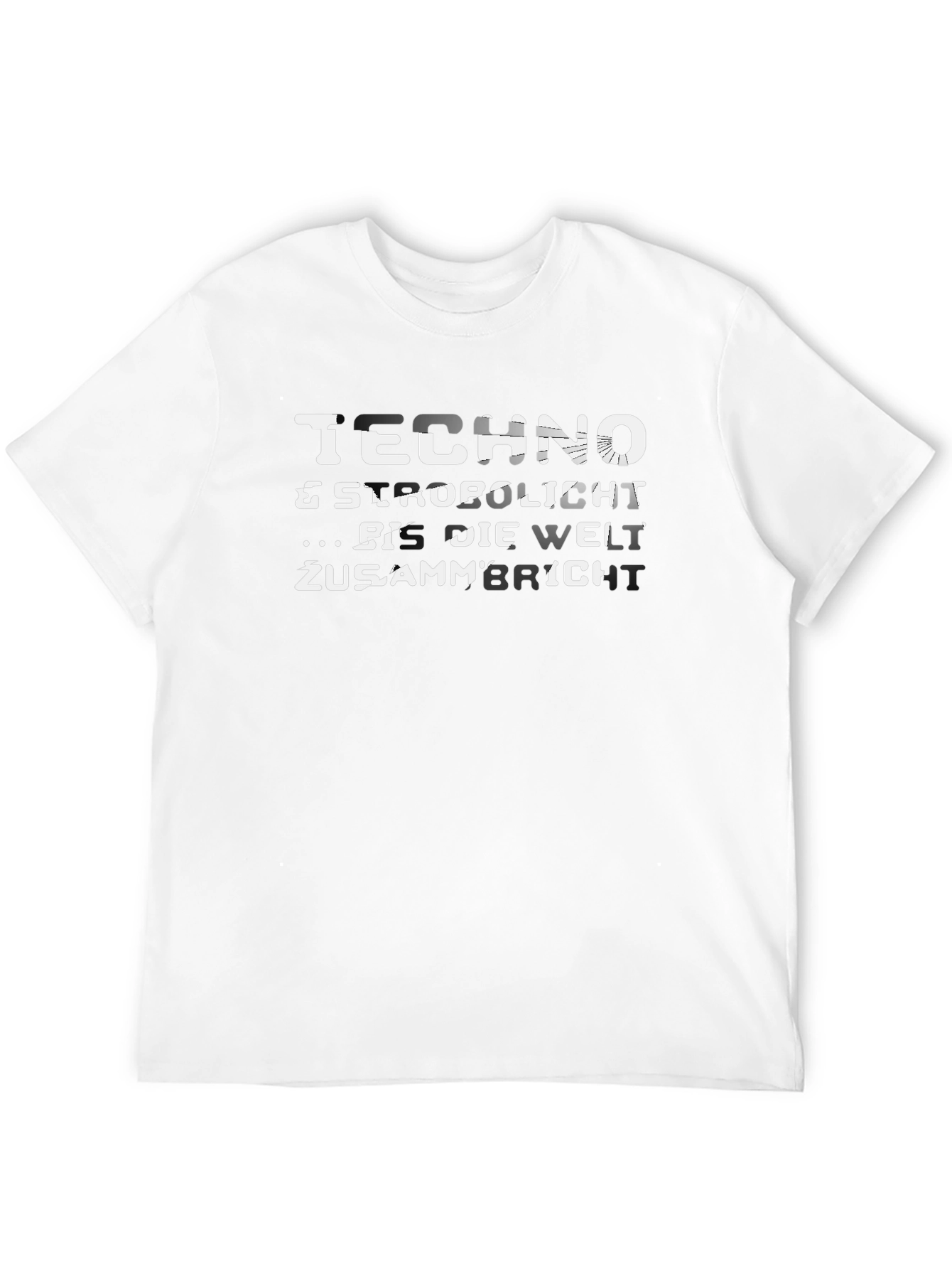 Techno & Strobolicht Mens Black T-Shirt