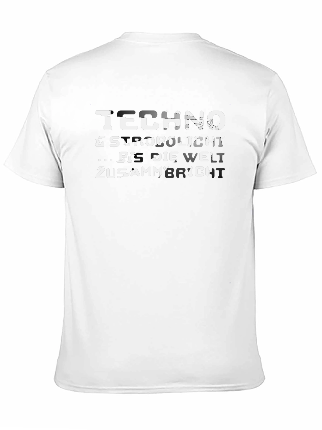 Techno & Strobolicht Mens Black T-Shirt