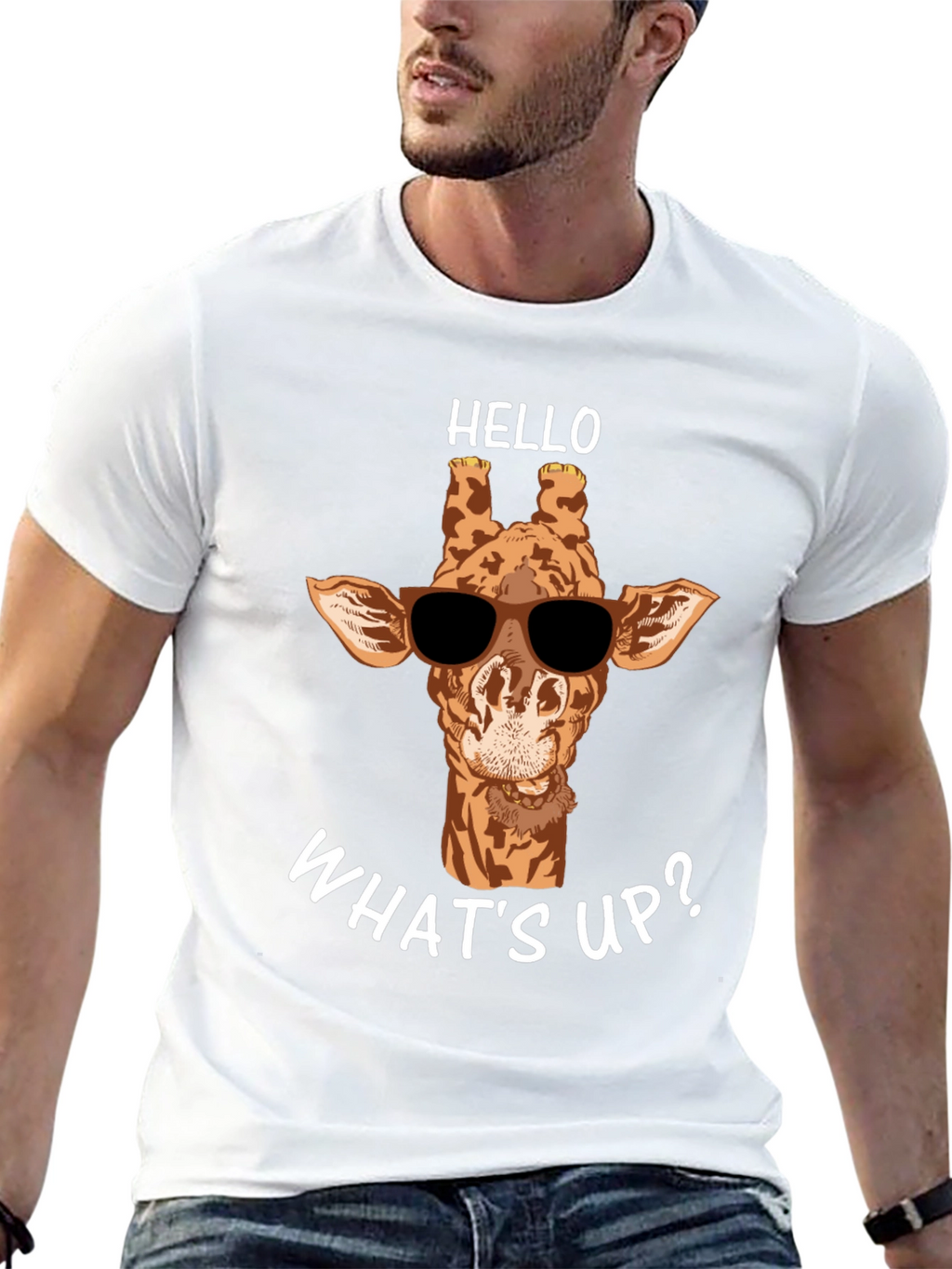 Cool Giraffe T-Shirt - Hello Whats Up?