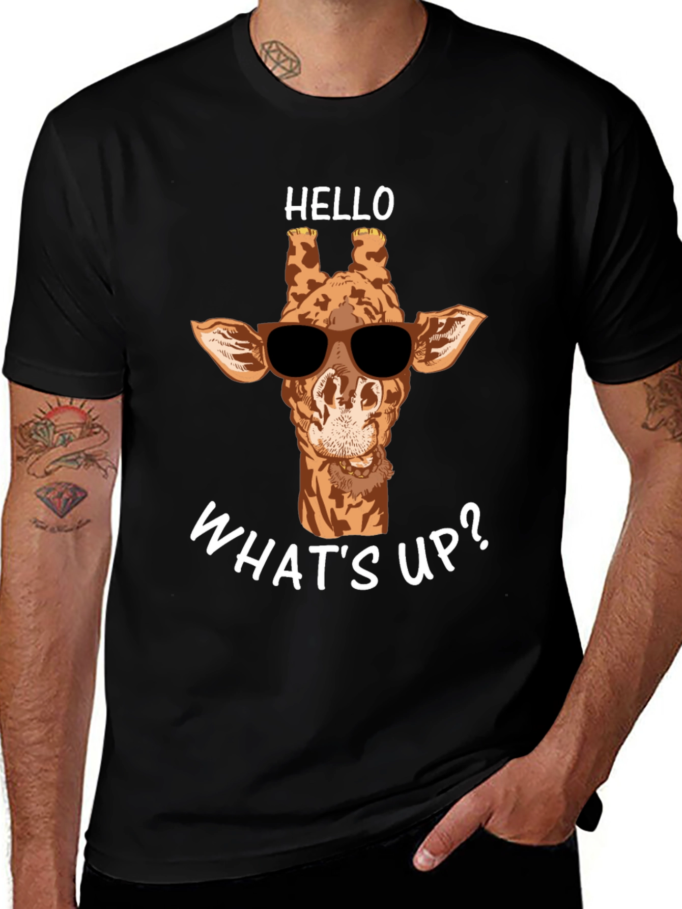 Cool Giraffe T-Shirt - Hello Whats Up?