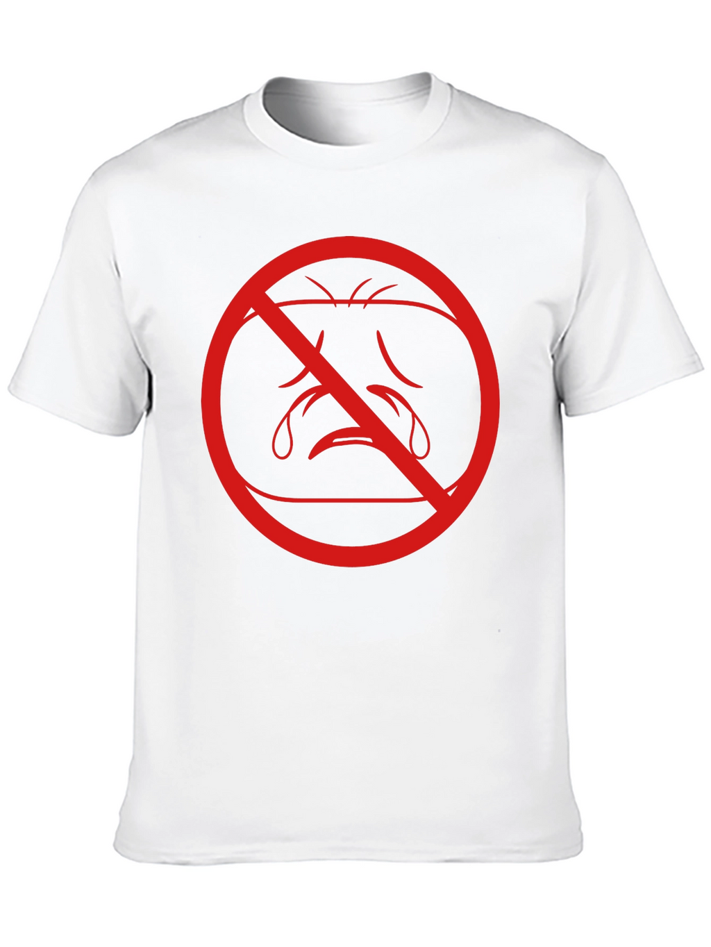 No Crying Graphic Tee - Unisex Black T-Shirt