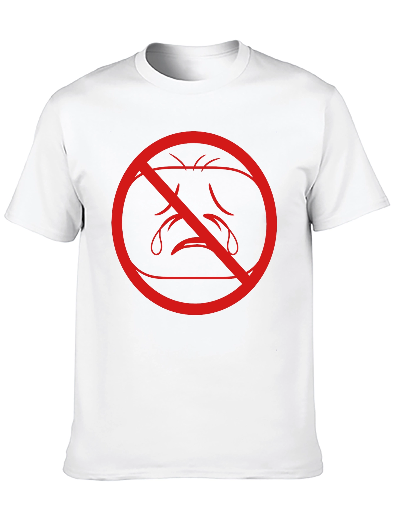 No Crying Graphic Tee - Unisex Black T-Shirt