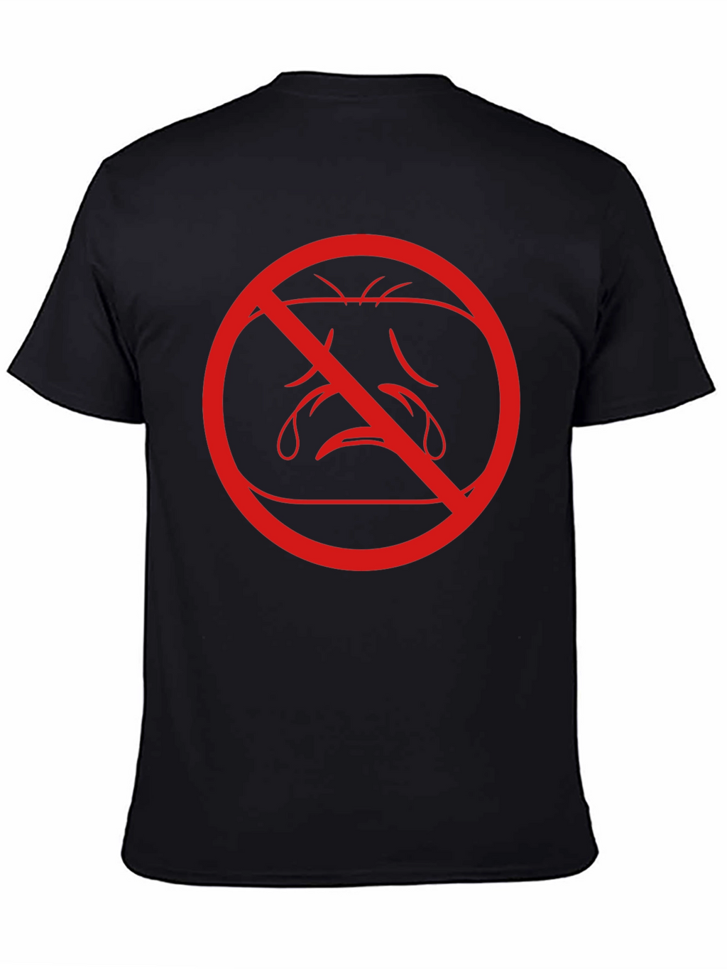 No Crying Graphic Tee - Unisex Black T-Shirt