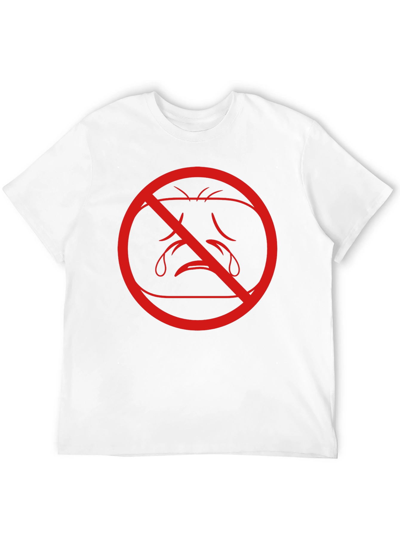 No Crying Graphic Tee - Unisex Black T-Shirt
