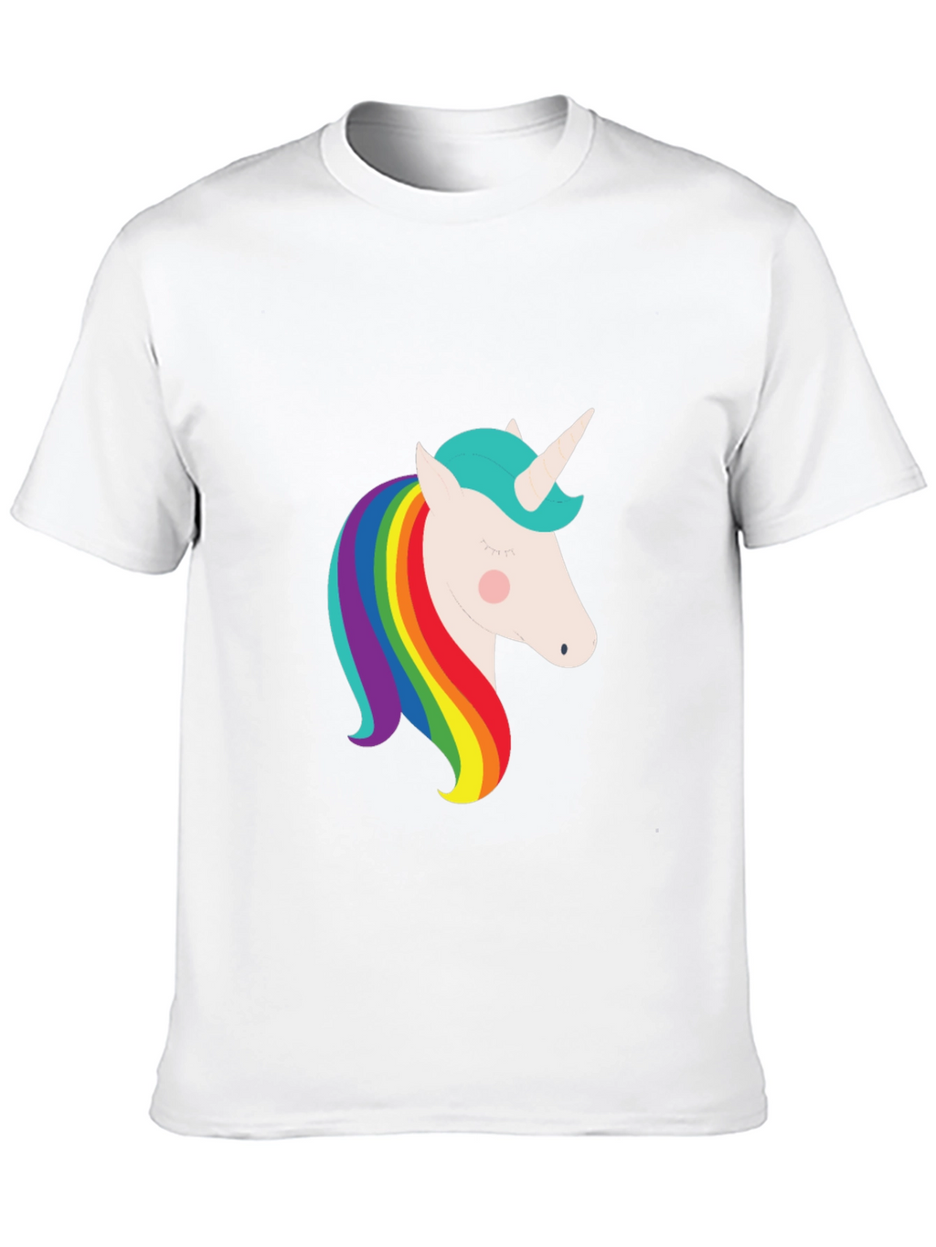 Unicorn Rainbow Graphic Black T-Shirt
