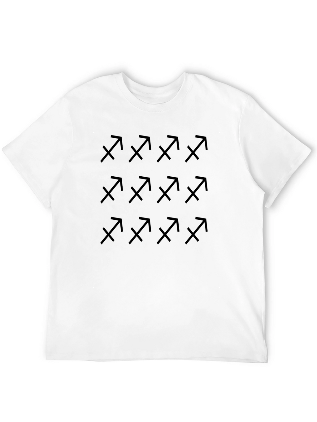 Sagittarius Constellation Pattern Black T-Shirt