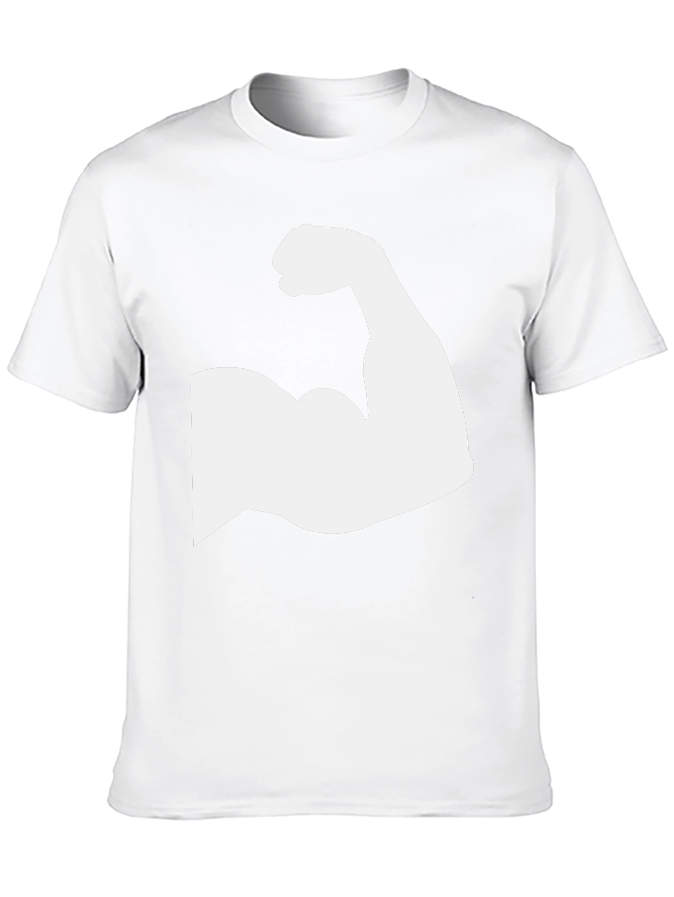Muscle Arm Graphic Tee - Black Cotton T-Shirt