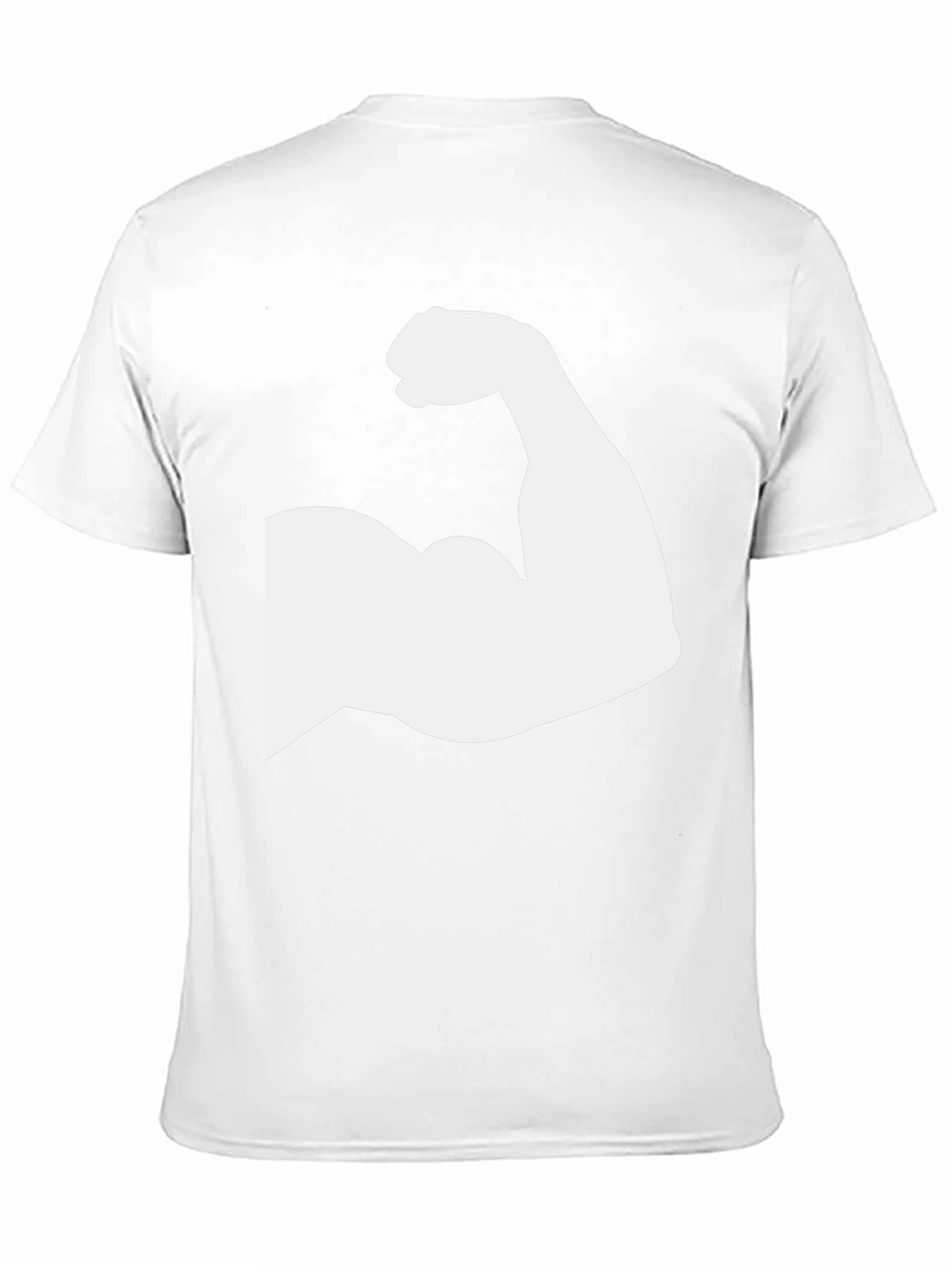 Muscle Arm Graphic Tee - Black Cotton T-Shirt
