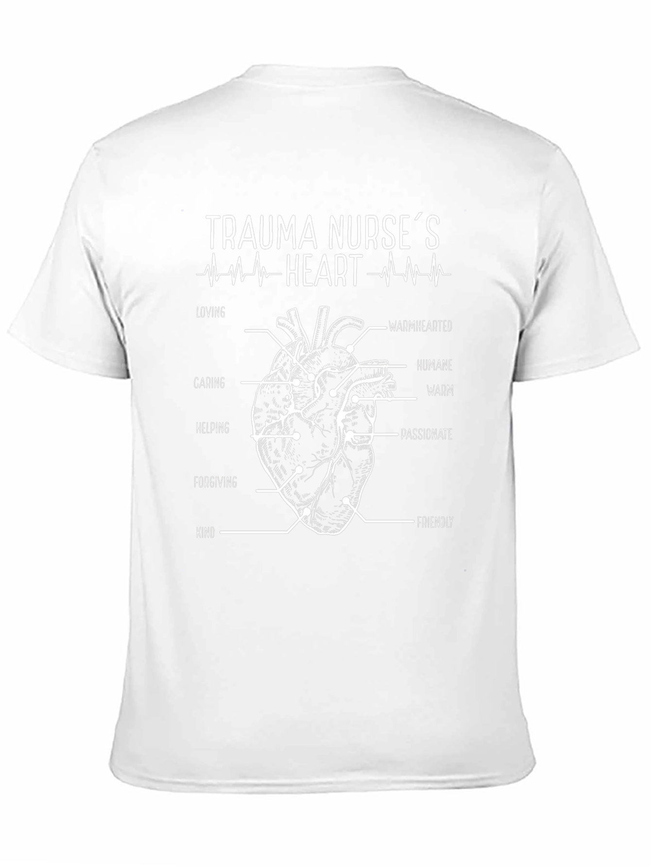 Trauma Nurse Heart Anatomy T-Shirt