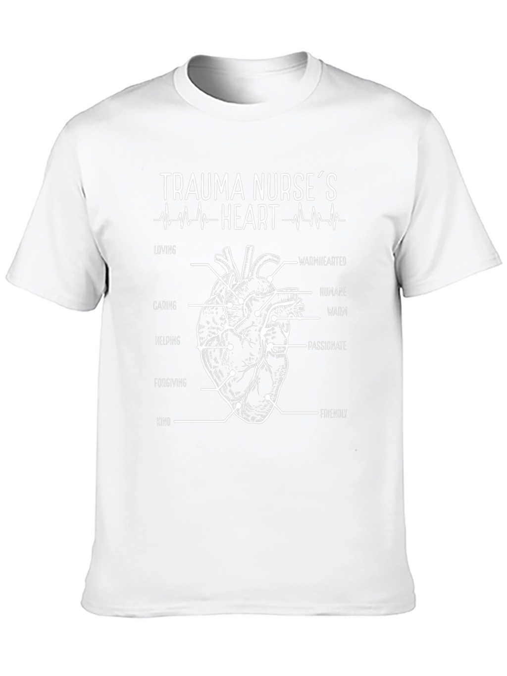 Trauma Nurse Heart Anatomy T-Shirt