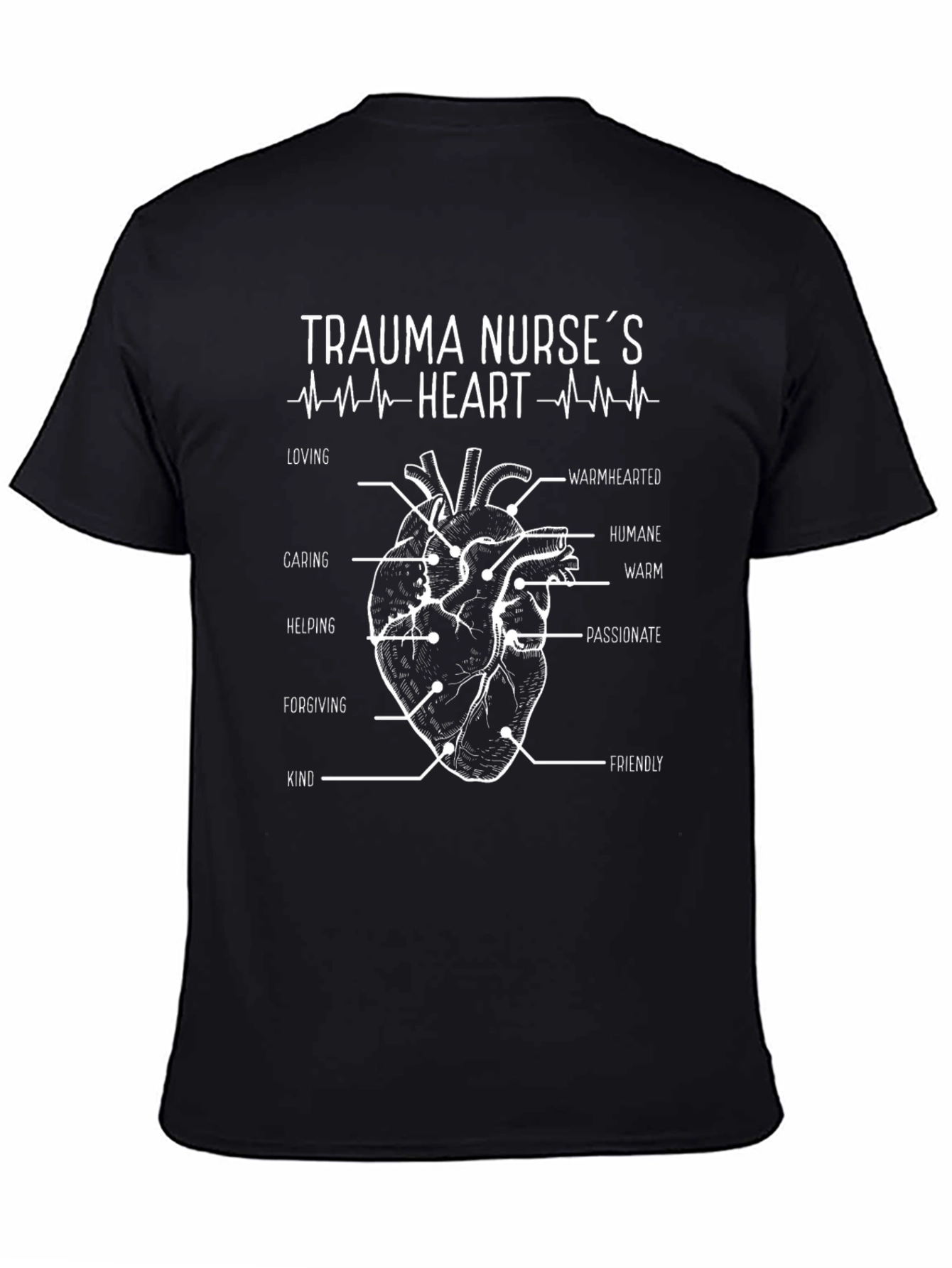 Trauma Nurse Heart Anatomy T-Shirt