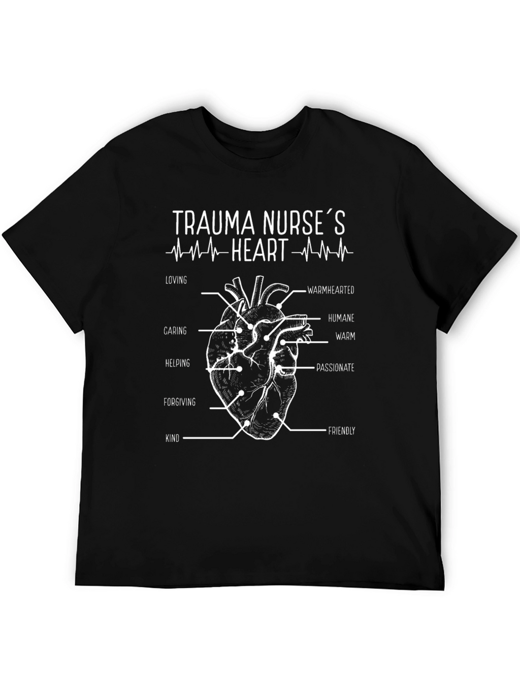 Trauma Nurse Heart Anatomy T-Shirt