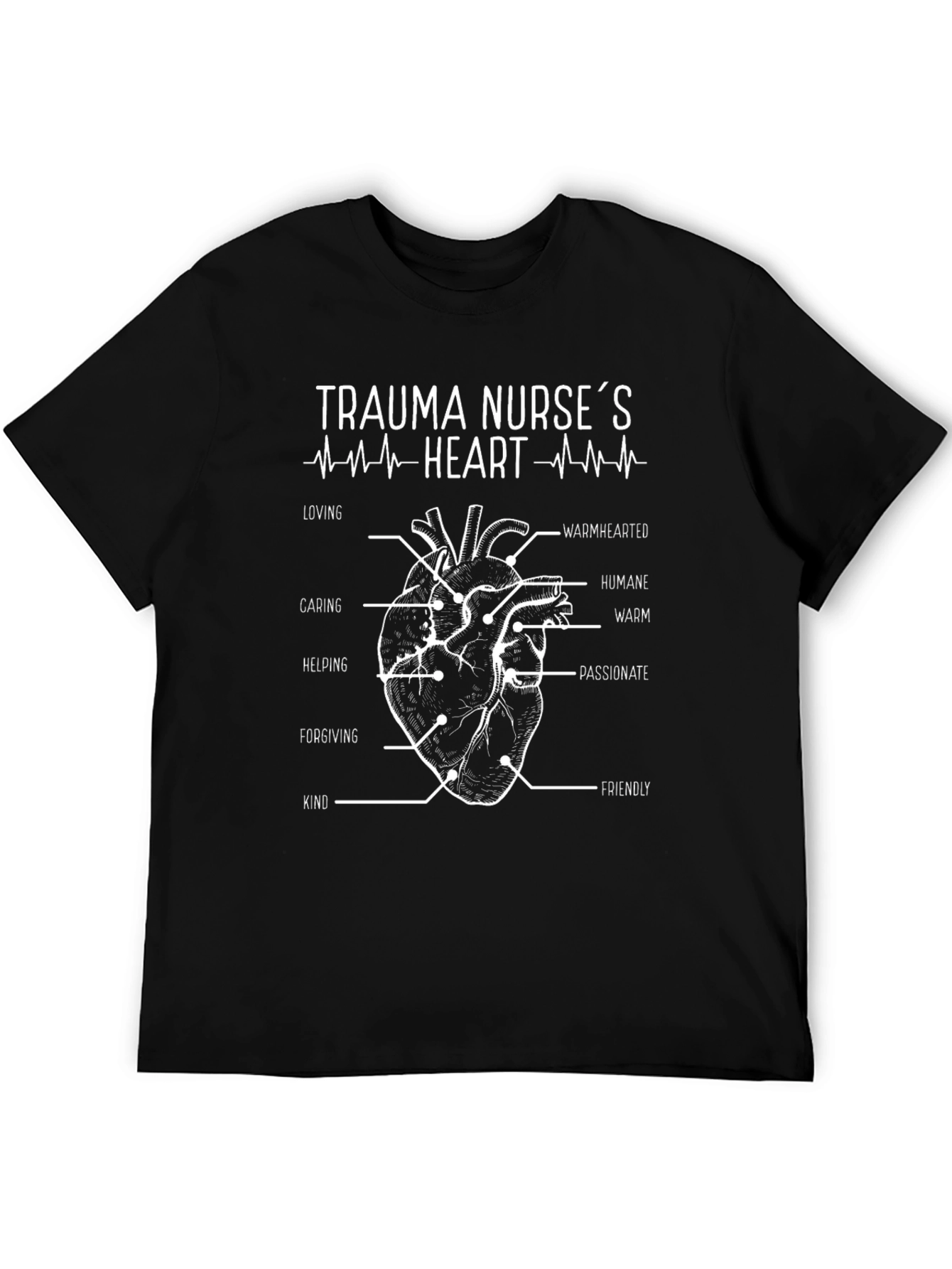 Trauma Nurse Heart Anatomy T-Shirt