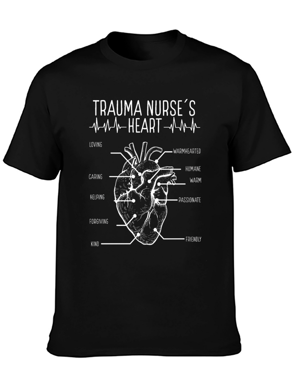 Trauma Nurse Heart Anatomy T-Shirt