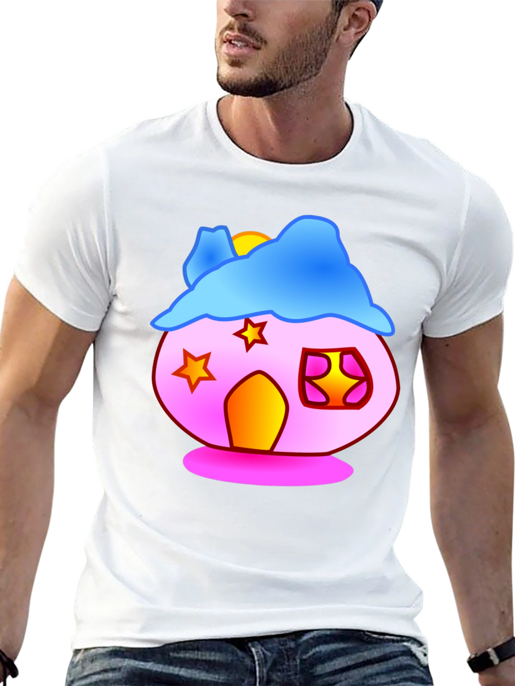 Whimsical House Graphic T-Shirt