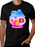 Whimsical House Graphic T-Shirt