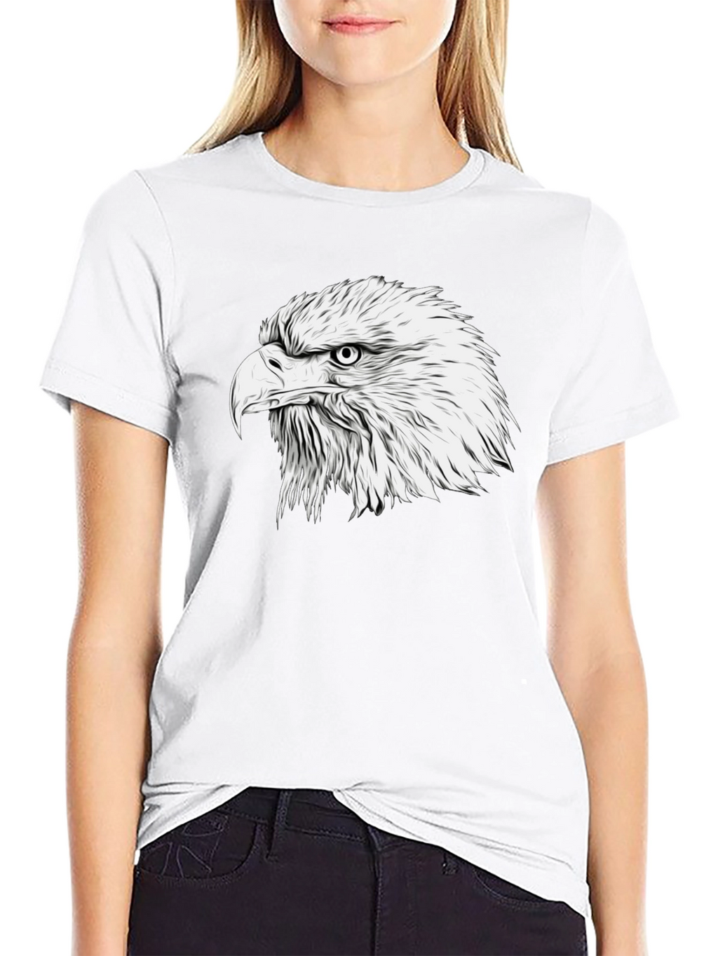 Bold Eagle Graphic Tee - Classic Black