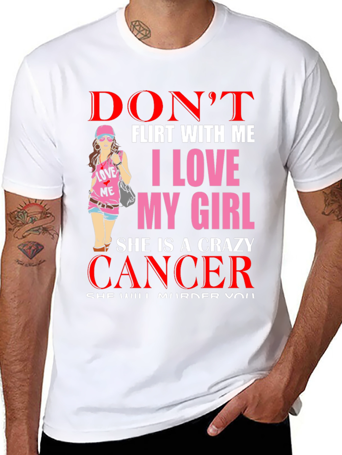Dont Flirt With Me Cancer Girl T-Shirt