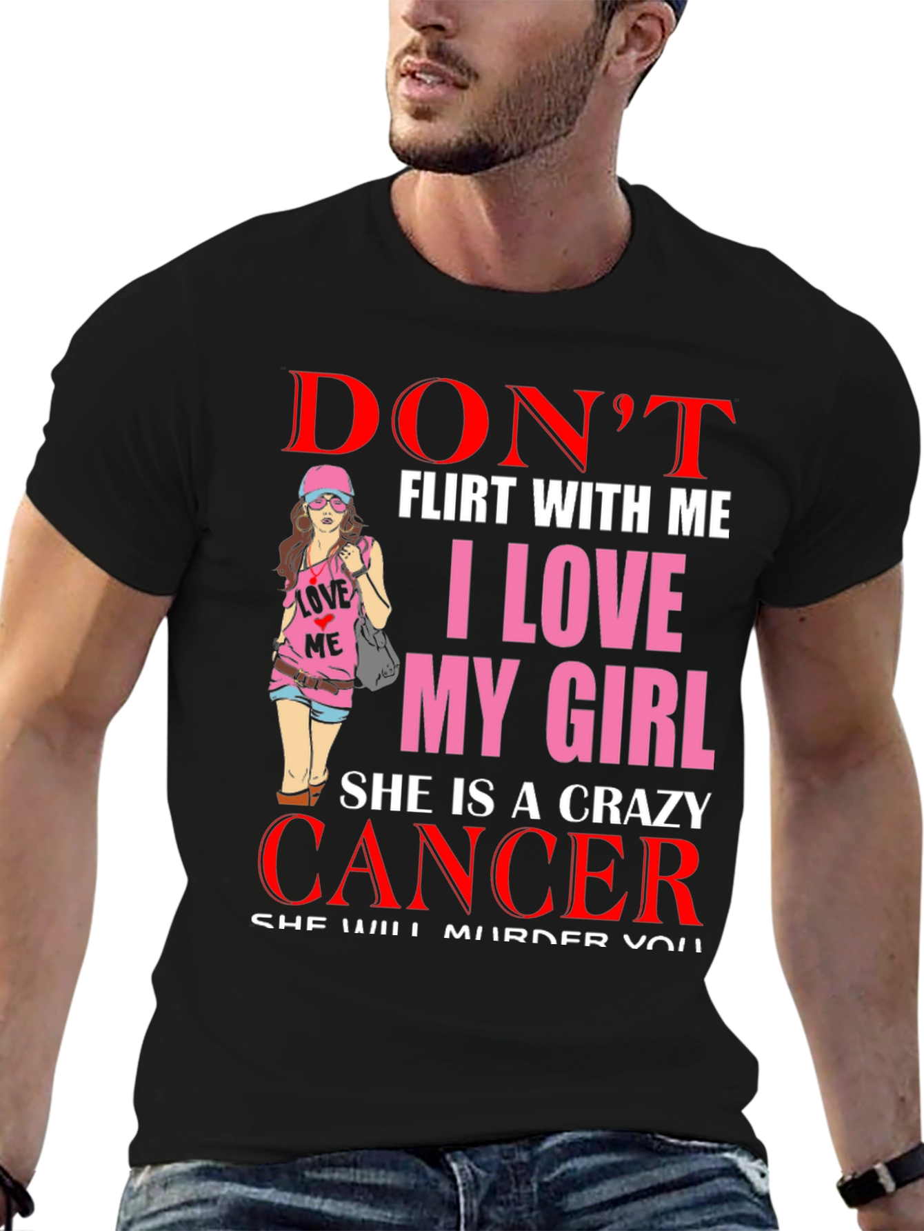 Dont Flirt With Me Cancer Girl T-Shirt