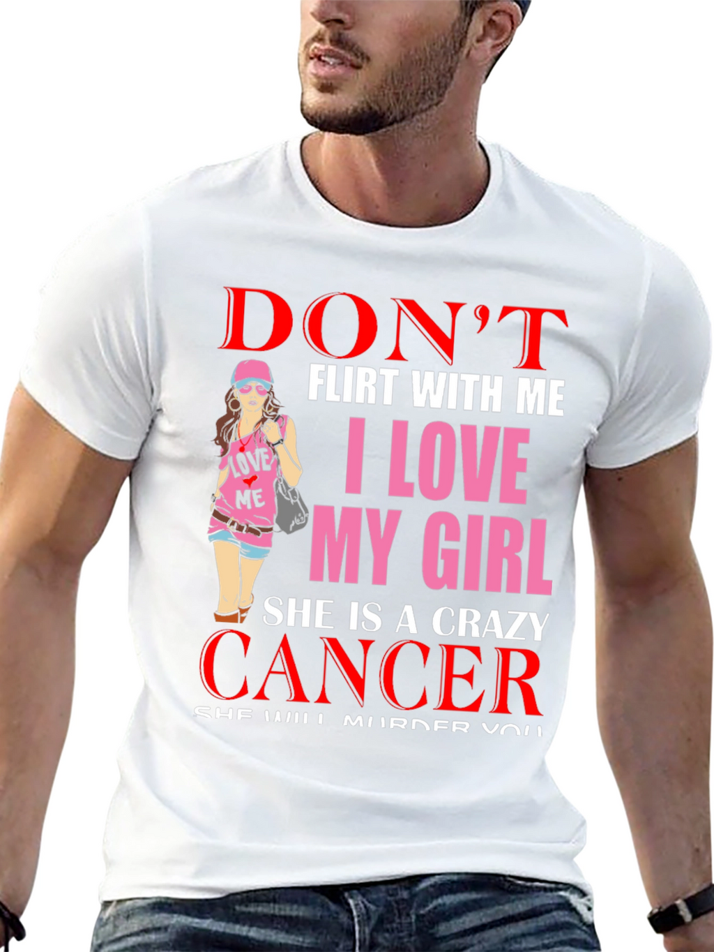 Dont Flirt With Me Cancer Girl T-Shirt