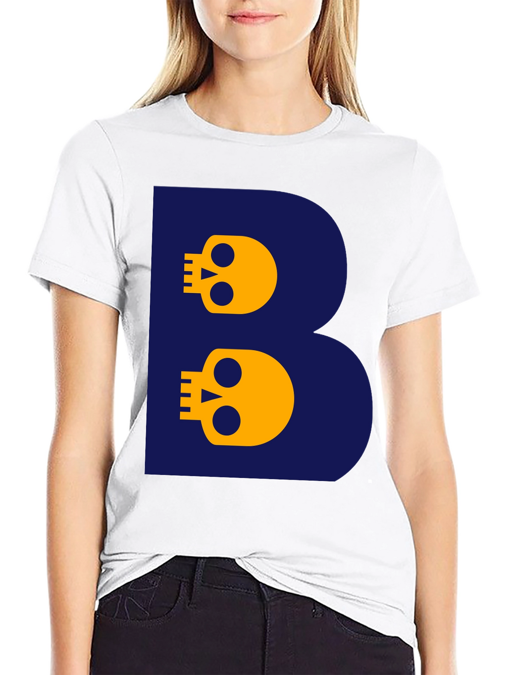 Skull Letter B T-Shirt - Bold Graphic Tee