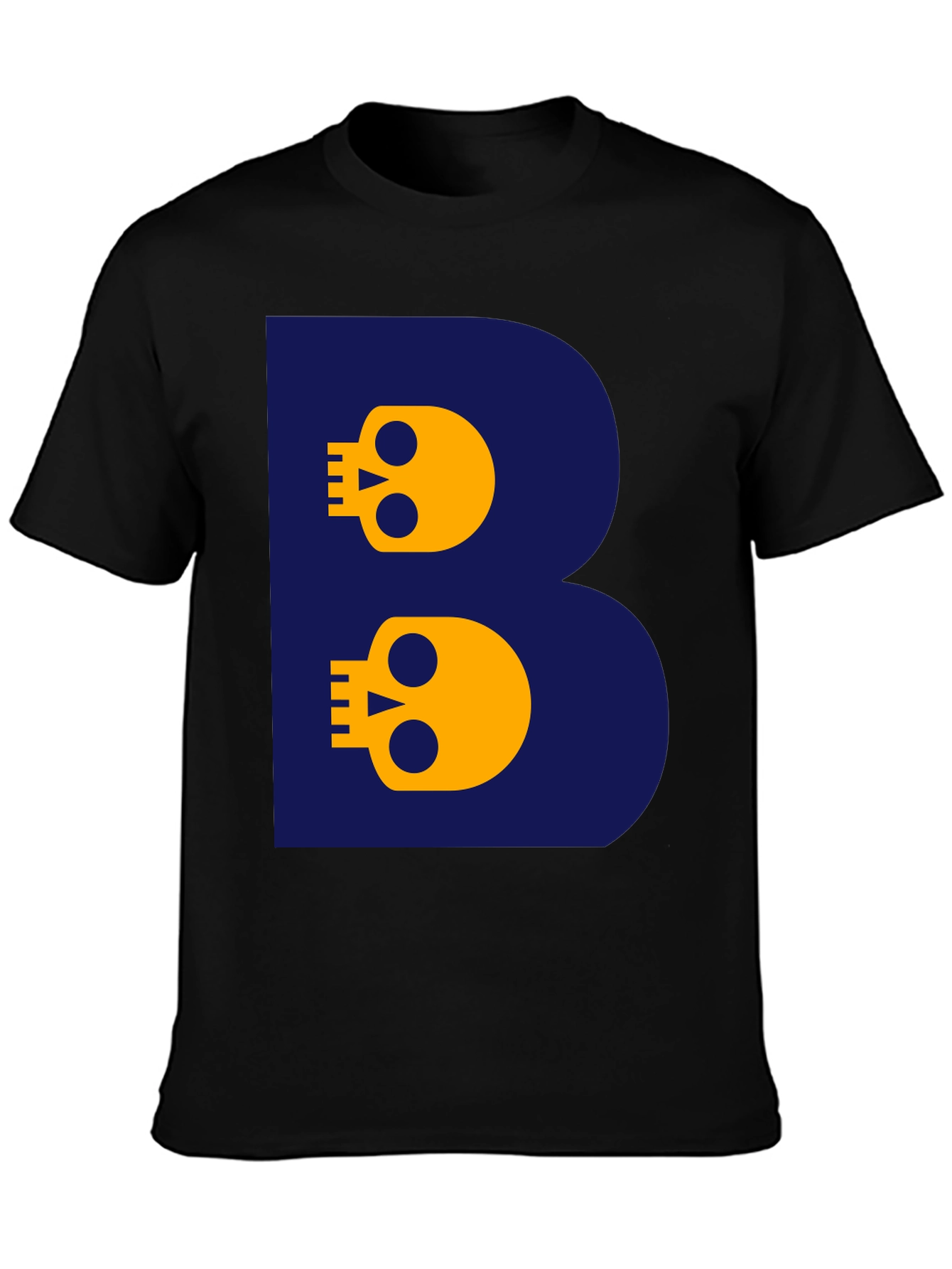 Skull Letter B T-Shirt - Bold Graphic Tee