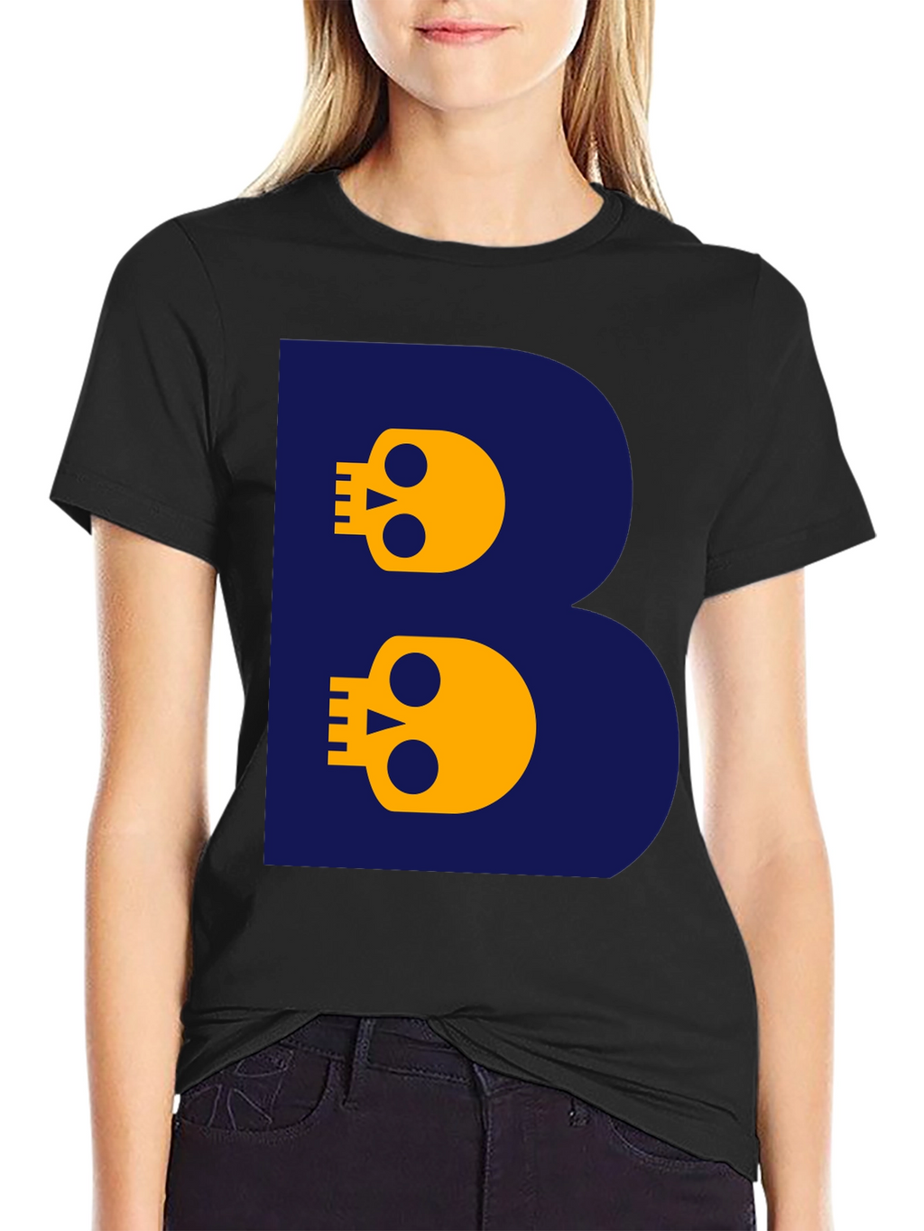 Skull Letter B T-Shirt - Bold Graphic Tee