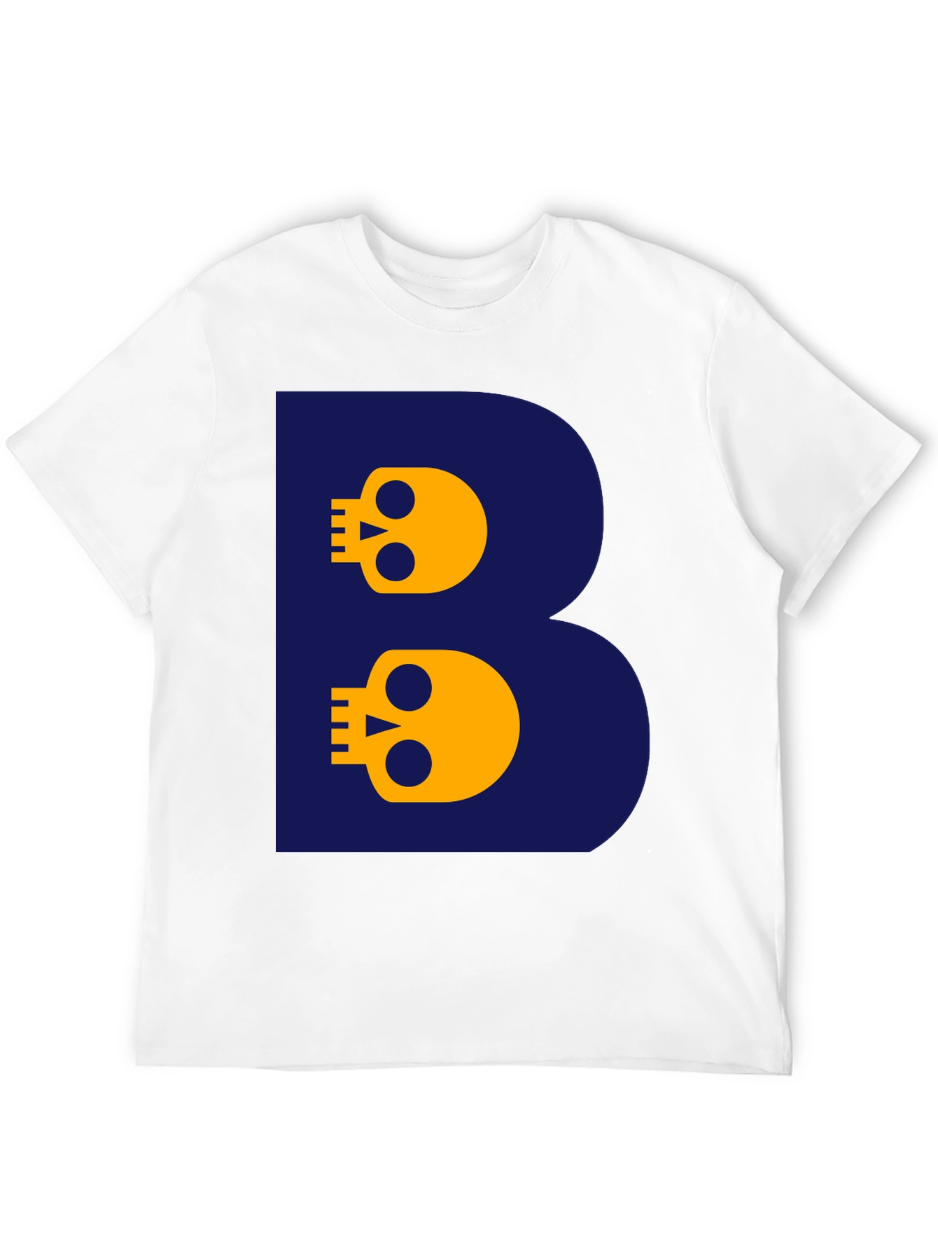 Skull Letter B T-Shirt - Bold Graphic Tee